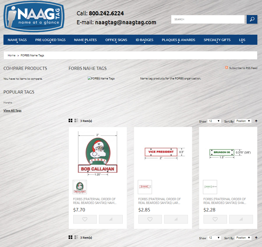 NaagTag Orders - FORBS